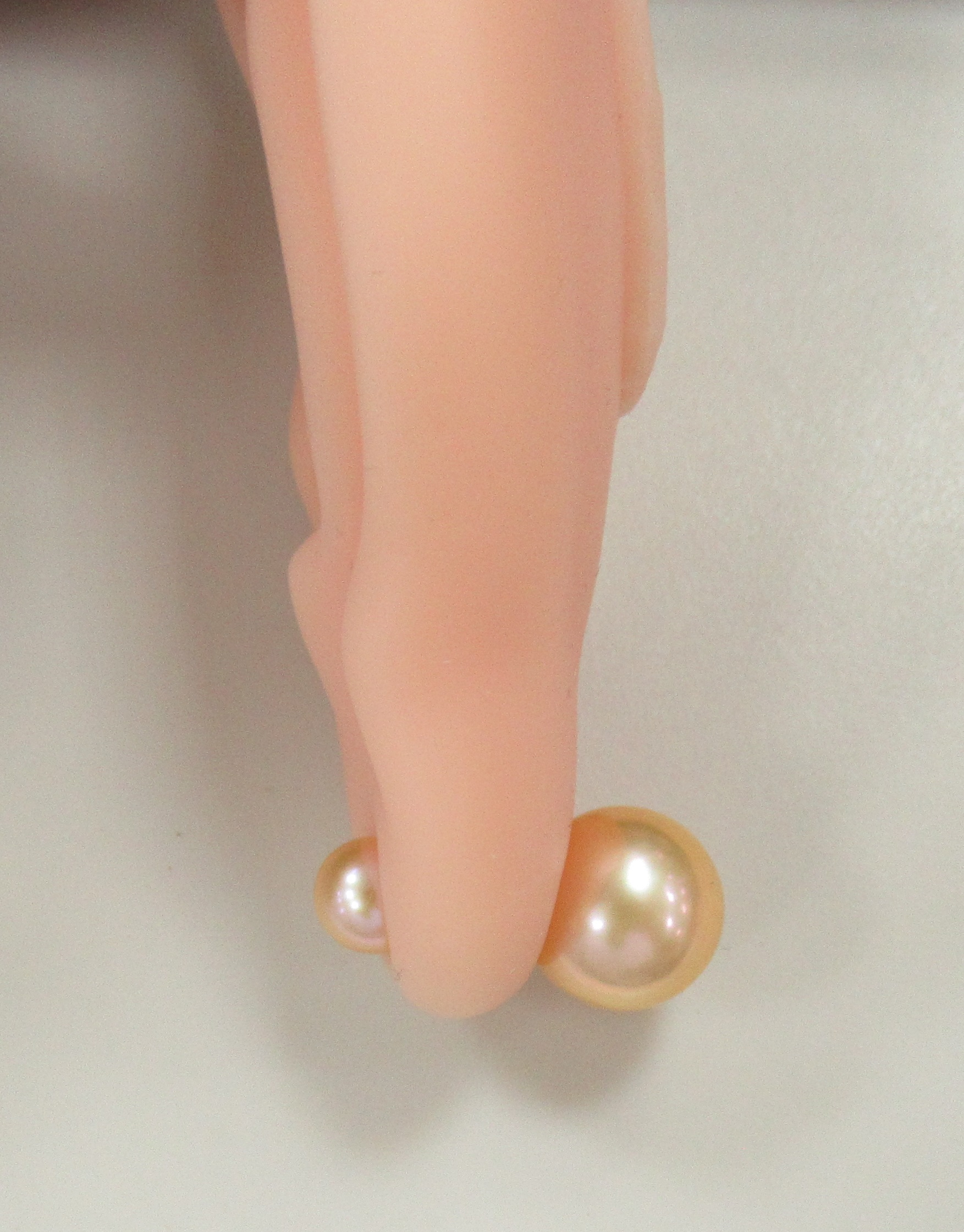 Серьги-пусеты из белого золота с жемчугом Эдисон